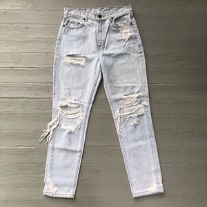 Carmar Alexander Harper Jeans Size 26 High Rise Straight Leg Light Wash